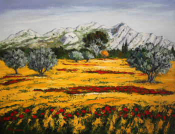 Named contemporary work « Le grand pin (Alpilles) », Made by JEAN-FRANçOIS CLEMENCEAU