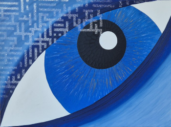 Named contemporary work « Eye close to opened », Made by JB G GARCIN