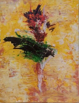 Named contemporary work « la danseuse », Made by STYL'IS CRéATIONS PEINTURES