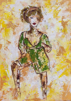 Named contemporary work « Boudoir », Made by STYL'IS CRéATIONS PEINTURES