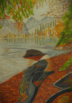 Named contemporary work « Couleurs d(automne 1 », Made by PIRDESSINS