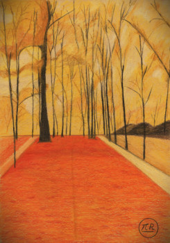 Named contemporary work « Couleurs d(automne 2 », Made by PIRDESSINS