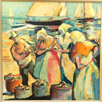 Named contemporary work « Retour de pêche », Made by CHRIST MAD