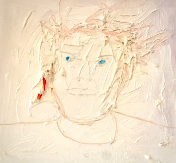 Named contemporary work « AUTOPORTRAIT 2 (Vivre avec le feu…) », Made by CHRISTOPHE LE BIHAN