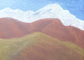 Named contemporary work « Montagnes inexplorées », Made by PAUFéELINE