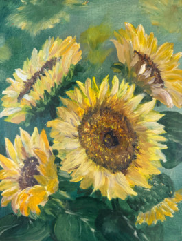 Named contemporary work « Sunflowers », Made by OLEKSANDRA HORSCROFT