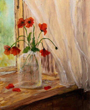 Named contemporary work « Poppies », Made by OLEKSANDRA HORSCROFT