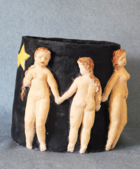 Named contemporary work « Pot aux 3 graces », Made by CéCILE TAREL