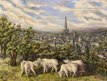 Named contemporary work « Autun ville », Made by владимир шир