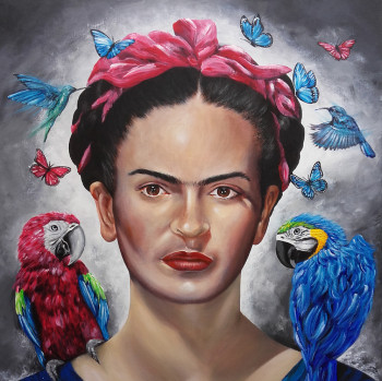 Named contemporary work « Viva Frida ! », Made by ESTELLE BARBET