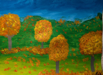 Named contemporary work « Bunter Herbst », Made by G.K.