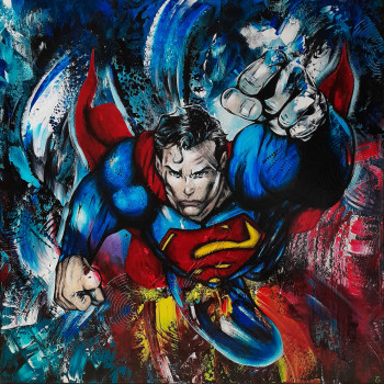 Named contemporary work « Invincible Superman », Made by ESTELLE BARBET