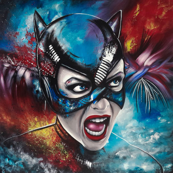 Named contemporary work « Meowing Catwoman », Made by ESTELLE BARBET