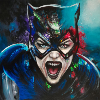 Named contemporary work « Angry Catwoman », Made by ESTELLE BARBET