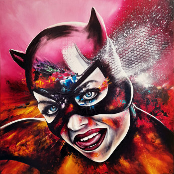 Named contemporary work « Seductive Catwoman », Made by ESTELLE BARBET