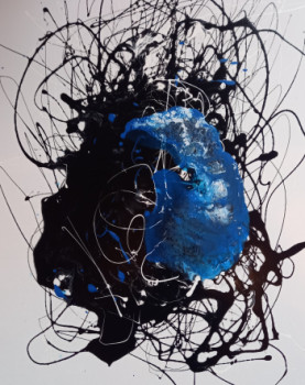 Named contemporary work « I' ame bleue », Made by ELISABETH COUPIN