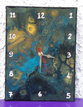 Named contemporary work « Horloge peinte », Made by DEROLLEPOT