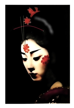 Named contemporary work « Geisha », Made by AERO