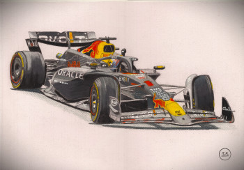 Named contemporary work « Red Bull RB20 », Made by PIRDESSINS