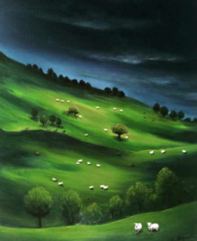 Named contemporary work « English Landscape », Made by CAROLINE NéZONDé