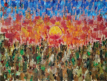 Named contemporary work « Coucher de soleil », Made by GéRARD JOURNO