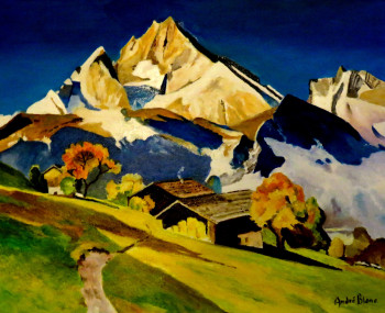 Named contemporary work « La Montagne de bas en haut », Made by ANDRé BLANC