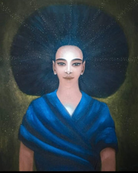 Named contemporary work « Cosmic Girl from another gALAXY », Made by CAROLINE NéZONDé