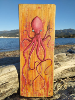 Named contemporary work « Kraken », Made by NAT PAINTING