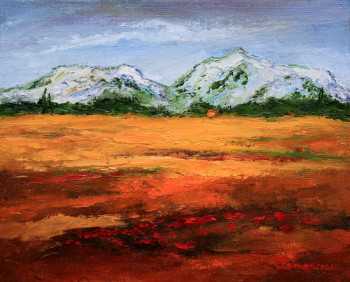 Named contemporary work « Eté dans les Alpilles », Made by JEAN-FRANçOIS CLEMENCEAU