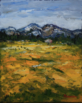 Named contemporary work « Printemps dans les Alpilles », Made by JEAN-FRANçOIS CLEMENCEAU