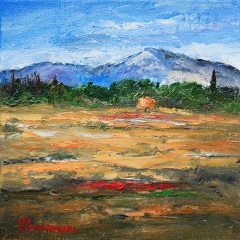 Named contemporary work « L'amandier dans les Alpilles », Made by JEAN-FRANçOIS CLEMENCEAU