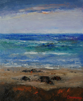 Named contemporary work « Rochers à Quiberon », Made by JEAN-FRANçOIS CLEMENCEAU