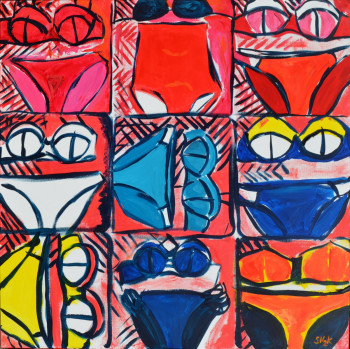 Named contemporary work « Bikinis à Rodrigues », Made by STEFH2K