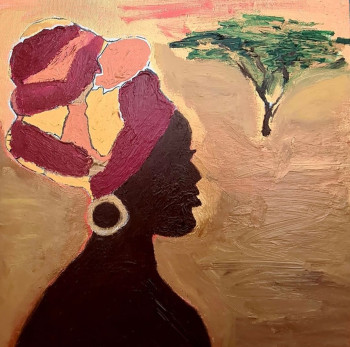 Named contemporary work « African woman », Made by VERA