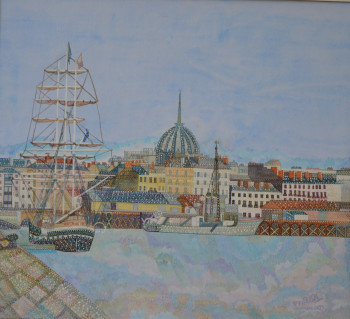 Named contemporary work « Le Belem », Made by AFFIF CHERFAOUI