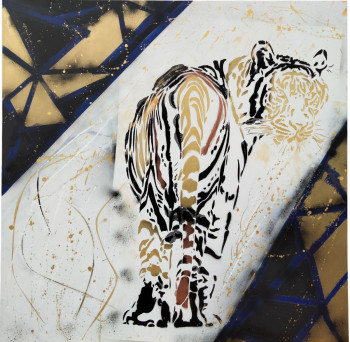 Named contemporary work « Le tigre abstrait », Made by PICANT