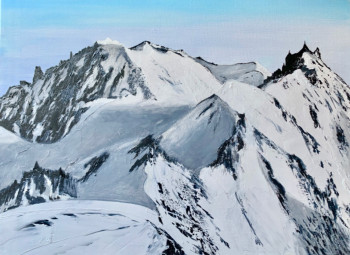 Named contemporary work « Massif du Mont Blanc 1 », Made by MICHEL CROZE