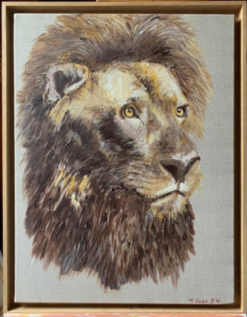 Named contemporary work « Lion », Made by MICHEL CROZE