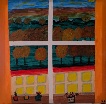 Named contemporary work « Fensterblick », Made by G.K.