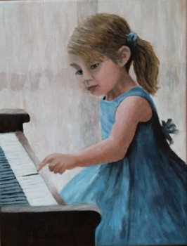 Named contemporary work « LA PETITE PIANISTE », Made by MARIE COLIN