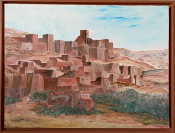 Named contemporary work « Village d'Atlas (Maroc) », Made by MICHEL CROZE