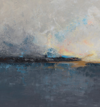 Named contemporary work « DUNE ET HORIZON », Made by CHRISTINE PRADIER