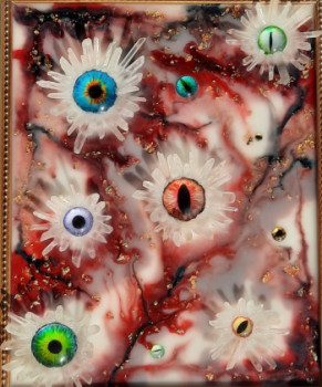 Named contemporary work « Eyes contact », Made by GUY-PHILIPPE