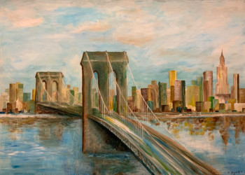 Named contemporary work « Brooklyn Bridge 1 », Made by MICHEL CROZE