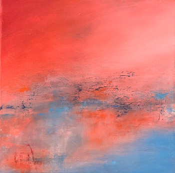 Named contemporary work « Aube rouge », Made by SANDRINE BELMONT