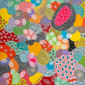 Named contemporary work « Bulles gourmandes 1 », Made by MARADI ART MARILYN MATHURIN