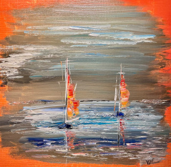 Named contemporary work « Et on regardait les bateaux… », Made by VALéRIE NOUAT