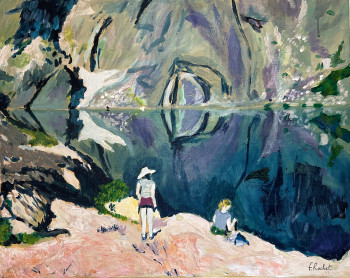 Named contemporary work « Lac de Capitello », Made by FRANçOIS ROCHET