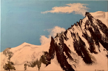 Named contemporary work « Massif du Mont Blanc 2 », Made by MICHEL CROZE