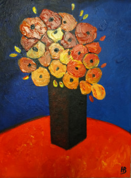 Named contemporary work « Fleurs 7 », Made by HUBERT BRIDOUX